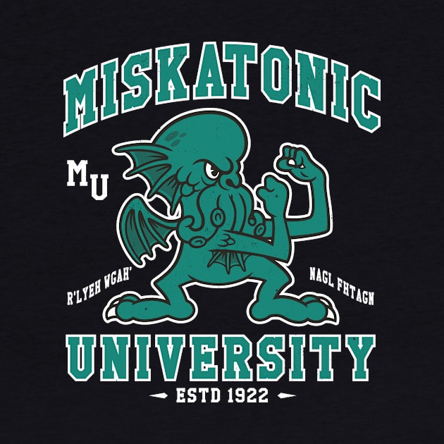 Miskatonic University Cthulhu Mascot - Creepy Cute Vintage Distressed Lovecraft by Nemons